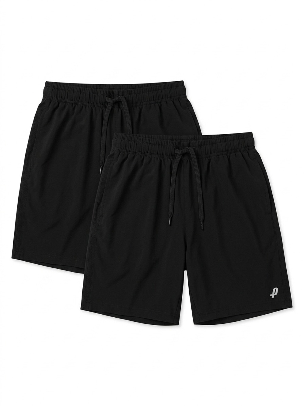 Men's Black Athletic Drawstring Shorts x 2